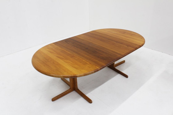 Image 1 of Vintage Danish round extendable dining table solid teak