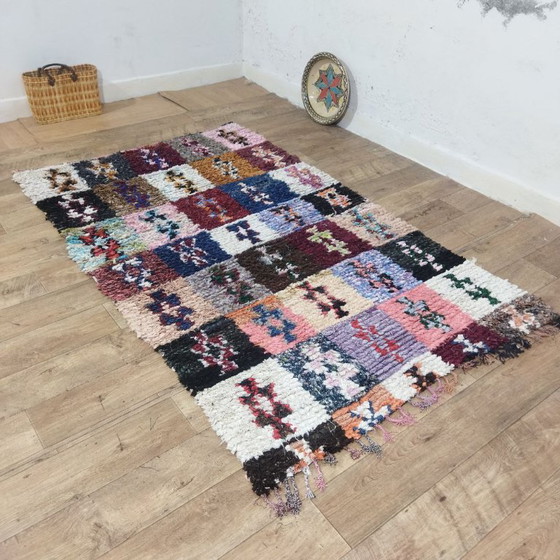 Image 1 of Patchwork Berber Rug – Patchwork Berber Carpet | Moroccan Handmade Rug | 213 × 130 cm