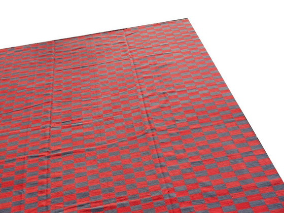 Image 1 of MAZANDARAN Kilim Designer Tapijt 440 x 370 cm Rood Grijs Handgeweven