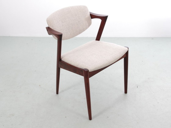 Set van 6 Scandinavische stoelen in Rio palissanderhout, model 42 – Eetkamerstoelen, Wood (photo 9 of 11)