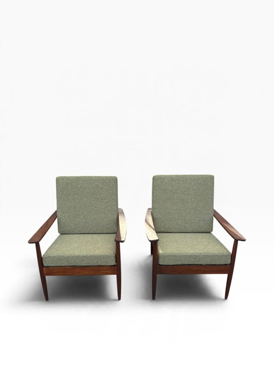 Set skandinavischer Loungesessel aus den 1960er Jahren, Verstellbarer relaxsessel, Scandinavian (Foto 3 von 7)