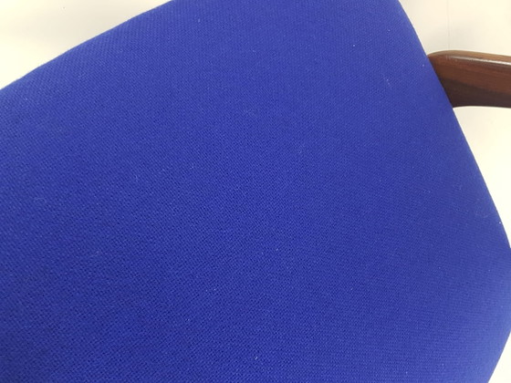 Image 1 of 2 teak stoelen Model 31 Dining Chairs Kai Kristiansen wol De Ploeg nieuw gestoffeerd 