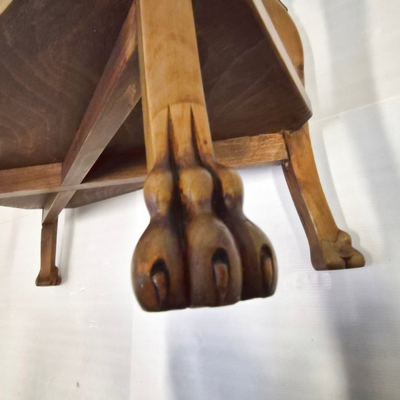 Image 1 of Consolle vintage in stile Art Déco e Art Nouveau con cigni e artigli di leone.