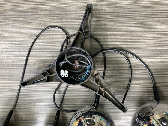 Image 1 of 4 Globe Hanglampen Metaal, Chroom, Jaar 70/80