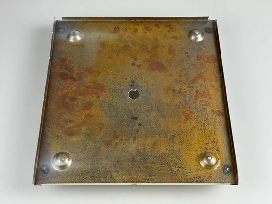 Image 1 of Lampada da soffitto in vetro ghiacciato anni '60-'70 da montare a filo di Kaiser Leuchten Germania