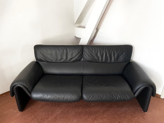 Image 1 of De Sede DS2011 zwarte leren bank