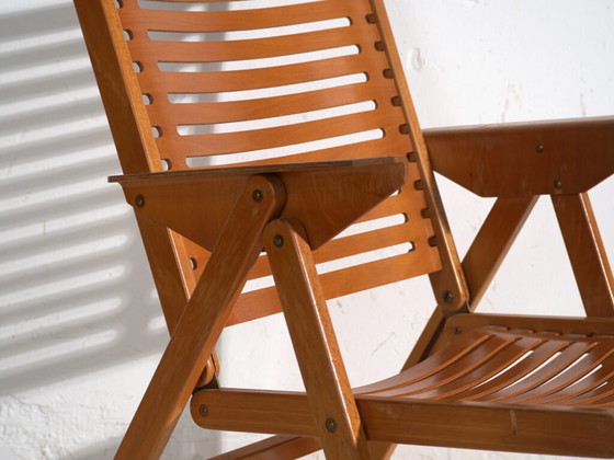 Antique folding Rex rocking chair by Niko Kralj – Slovenia, circa 1970 – Brass, Vintage (photo 29 of 40)