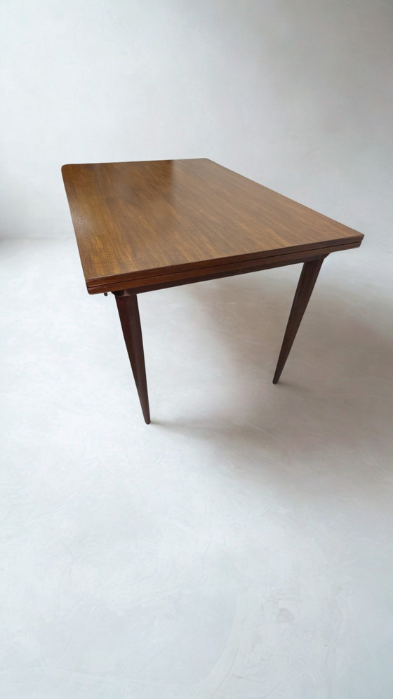 Image 1 of Table de salle à manger extensible vintage | Design milieu du siècle | Système de rotation