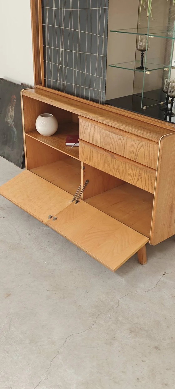 High buffet / Sideboard U 372 / 386 by B Landsman and H Nepozytek 60 – Jitona, Display cabinets, Wood, Glass (photo 18 of 40)