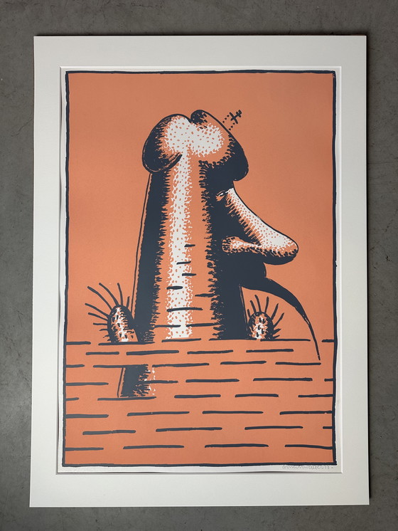 Image 1 of Genummerde zeefdruk 43/100 - Walter Goossens - gesigneerd