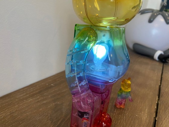 Image 1 of Bearbrick Emotionally Unavailable Gradient 400% + 100% Sold Out Medicom