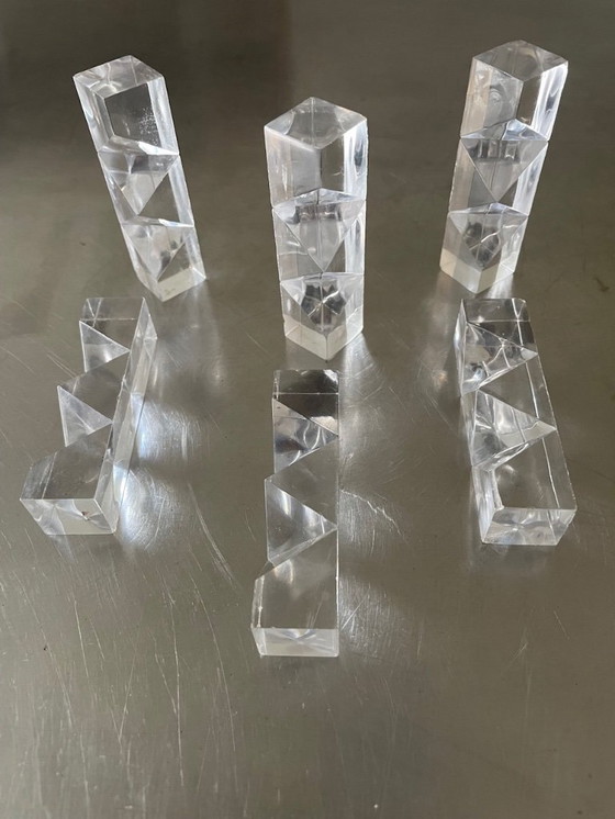 Image 1 of Vintage, vetro acrilico, puzzle di diamanti, anni '70 circa