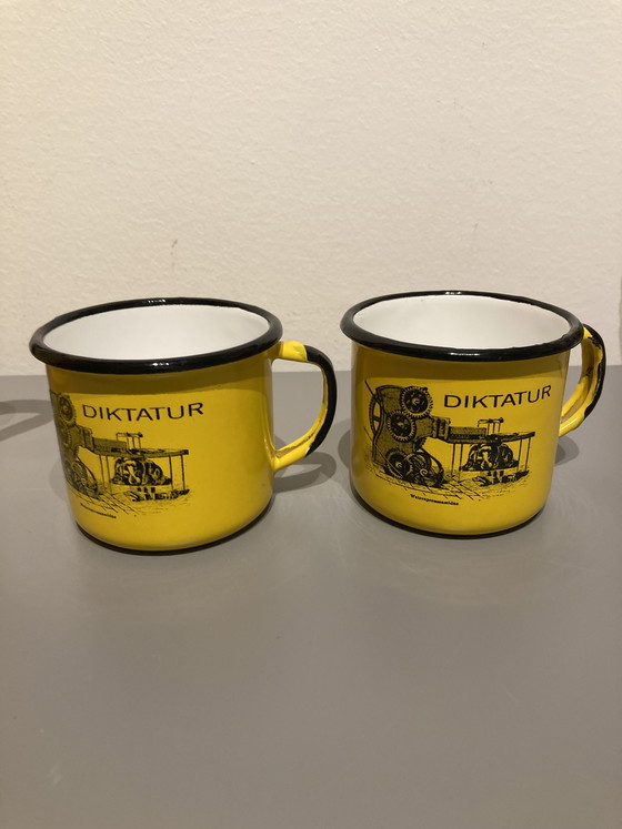 Image 1 of Servizio da caffè vintage in smalto