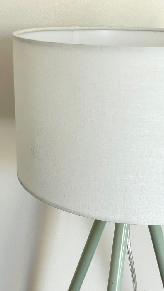 Image 1 of Green Metal Tripod Lamp, 1990s