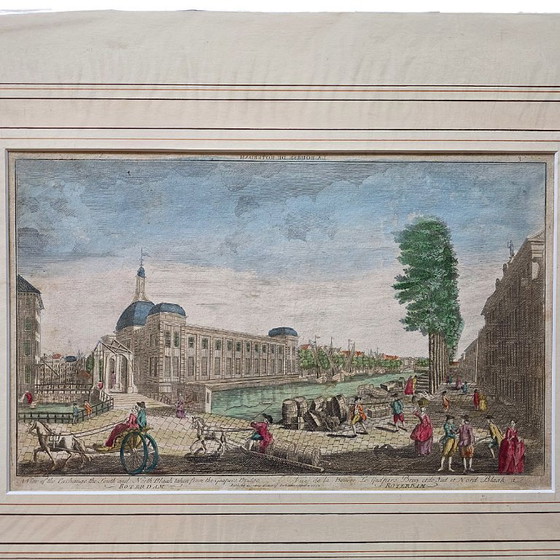 Image 1 of Impresión óptica de la Bolsa de Valores de Róterdam, de 1762.