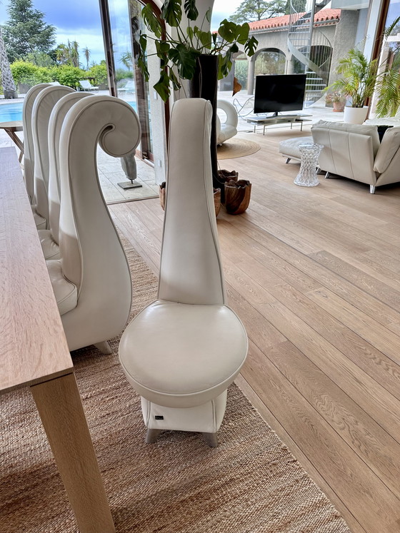 Image 1 of BRETZ silla Rocky original piel blanca 