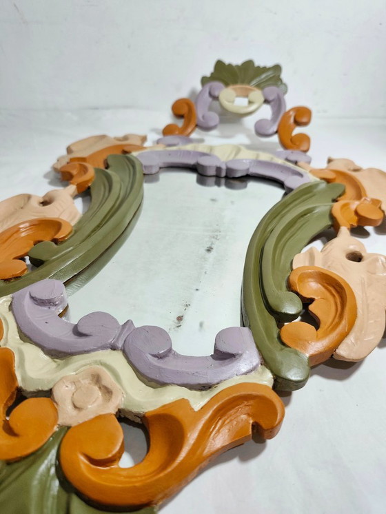 Image 1 of Baroque wooden mirror. Spain, 1950s.