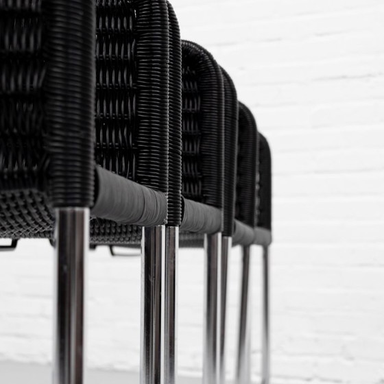Tecta D44 Dining Chairs Set 80's – Chrome (photo 14 of 20)