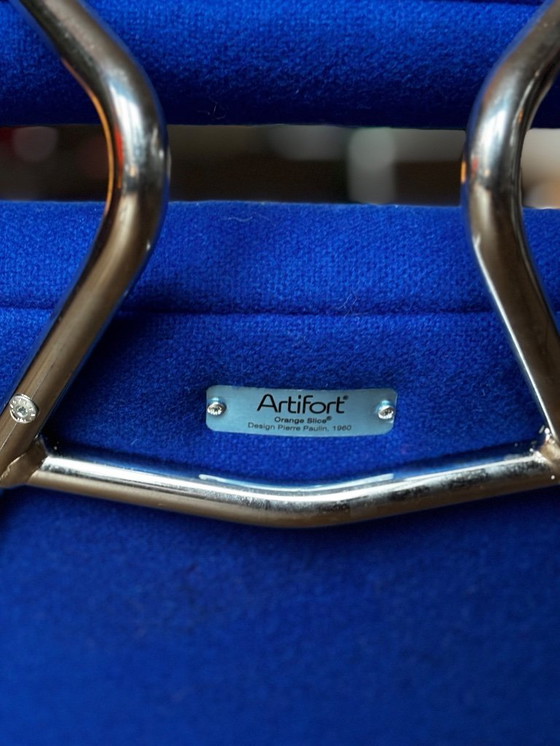 Image 1 of Sedia Artifort arancione lices blu reale