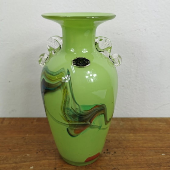 Image 1 of Vase vintage en verre opale de Dalian Glass