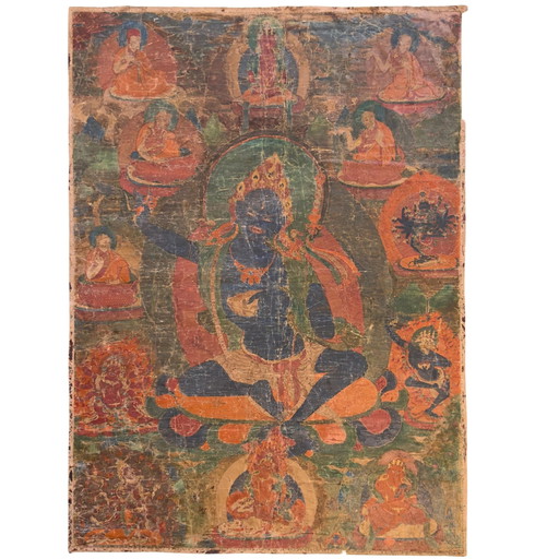 Thangka tibetano monumentale della stirpe Sakya con Hevajra – Tradizione Ngor antica, seconda metà del XV secolo