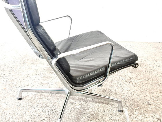 Fauteuil EA 222 Aluminium Group de Charles et Ray Eames, années 1980 – Vitra, Leather (photo 13 of 18)