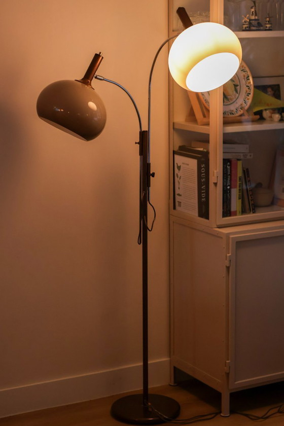 Vintage Dijkstra Floor light with adjustable globes – Dijkstra Lampen, Brass, Plexiglass (photo 20 of 29)