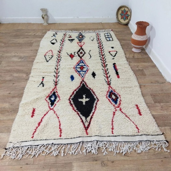 Image 1 of Beni Ouarain Rug Artisan Piece – Natural Wool Handcrafted (260 × 147 cm)