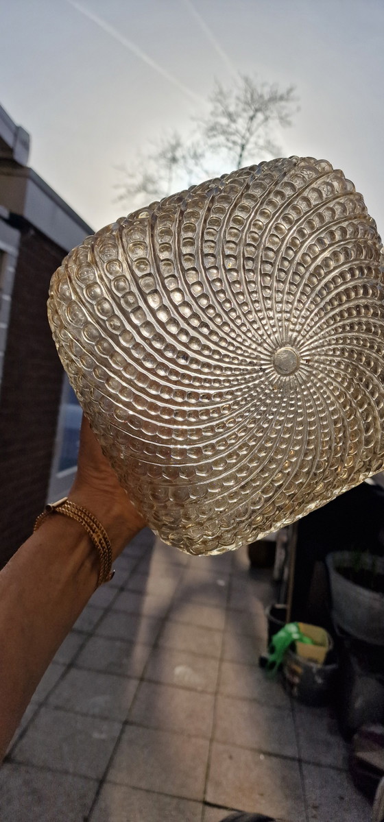 Image 1 of Vintage glass ceiling lamp