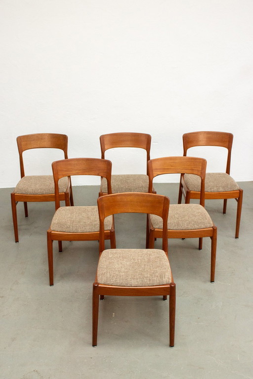 6X Kai Kristiansen Vintage Teak Stühle