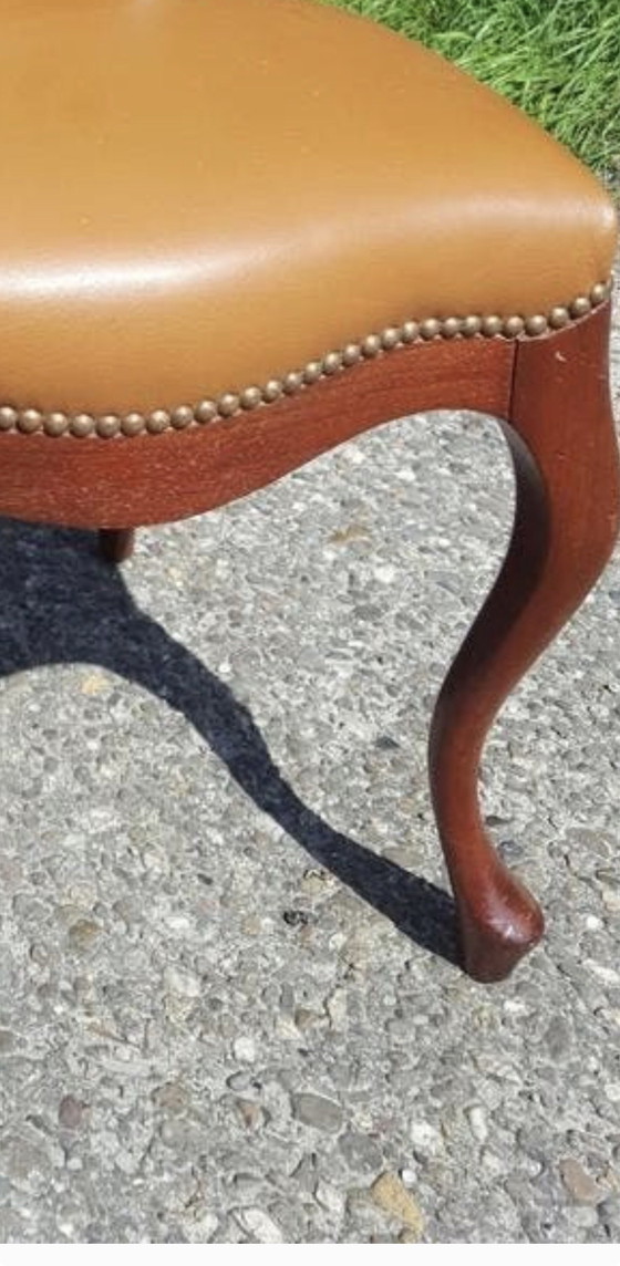 Image 1 of 4 Horrix Barock-Esszimmerstühle im Biedermeier-Stil aus Leder