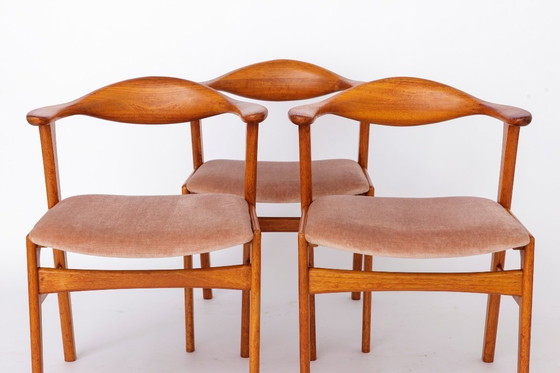 Image 1 of Set of 4 Erik Kirkegaard Chairs Model 49, Danish Mid Century Modern Teak Dining Chairs, 1960s Høng Stolefabrik