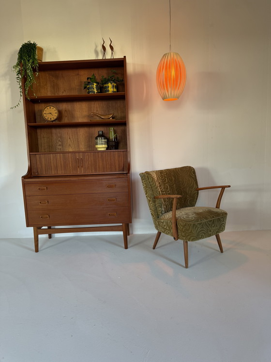 Image 1 of Lampada a sospensione vintage danese con stecche di plastica anni '70