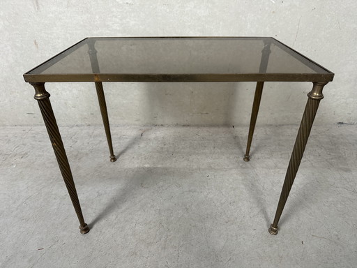 Vintage brass plant table