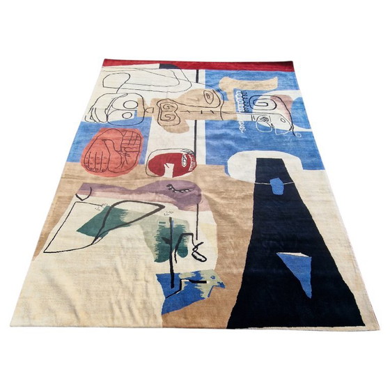 Le Corbusier Tapis L'Étrange Oiseau et le Taureau | Laine nouée à la main sur coton | Tapis d'art | 250 × (photo 3 of 9)