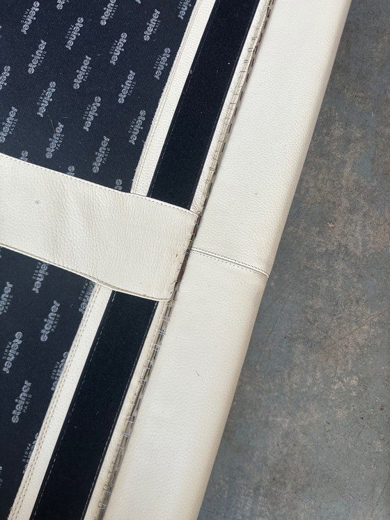Pen Club 3-zitsbank van Kwok Hoi Chan voor Steiner Frankrijk, jaren 80. – 3-5 zitsbanken, Leather, Metal (photo 11 of 13)