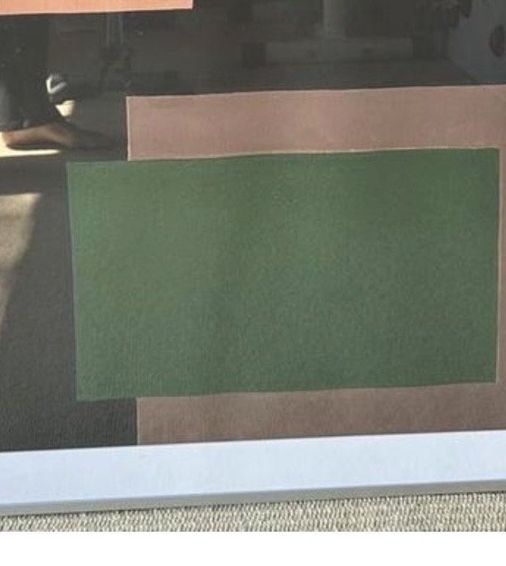 Image 1 of Large abstract painting framed