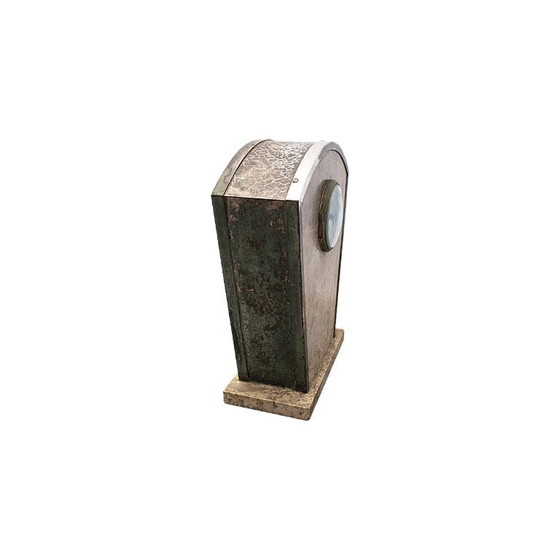 Frans Art Deco Marmeren Pendule, Jaren 20/30 – Decoratieve objecten, Marble, Brass (photo 4 of 7)