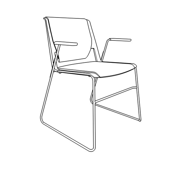 Image 1 of Haworth Very Comforto 62 con rivestimento del sedile e braccioli - impilabile