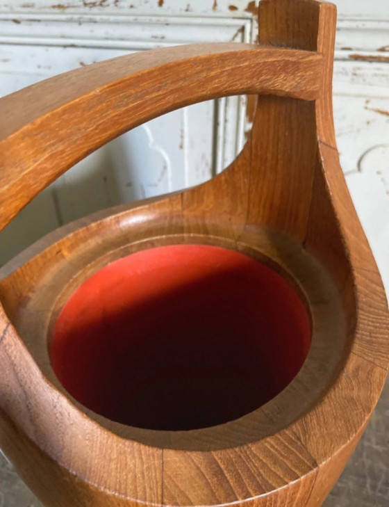 Jens Quistgaard, secchiello per il ghiaccio in teak anni '60 – Accessori da tavola, Legno (photo 10 of 11)