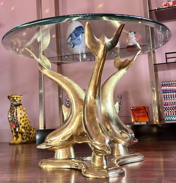 Mesa de centro estilo Hollywood Regency – vintage, Mesas de centro, Glass, Metal (photo 5 of 5)