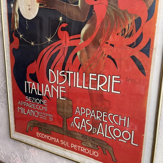 Litografia pubblicitaria incorniciata Distillerie Italiane 1970 – Home Design, Litografie e stampe, Carta (photo 6 of 7)