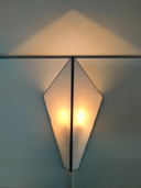Set of vintage Tiffany-style/Art Deco-style wall lamps (diamond shape)