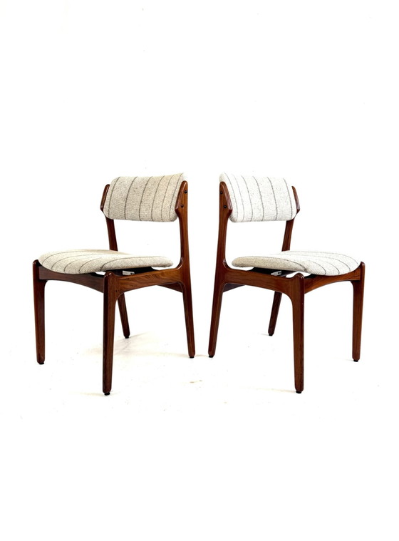 Image 1 of 2x vintage eetkamerstoel, Erik Buch ‘70