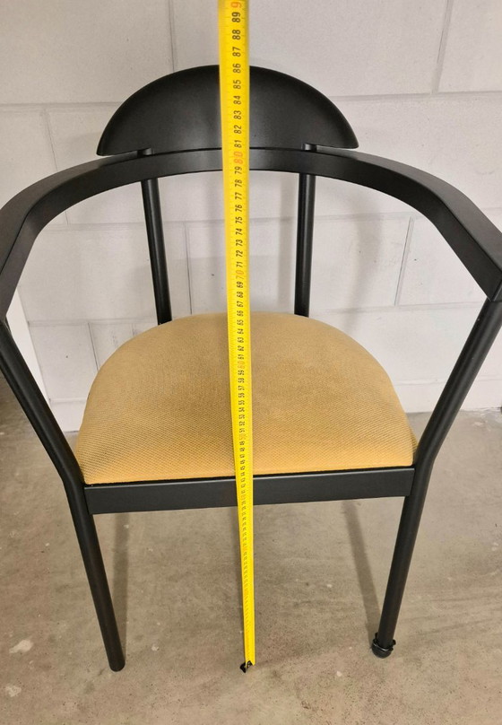Rare IKEA Kaaro set of 5 armchairs with yellow fabric cushions, from90's.. – Stoelen / fauteuils, Textile (photo 13 of 16)