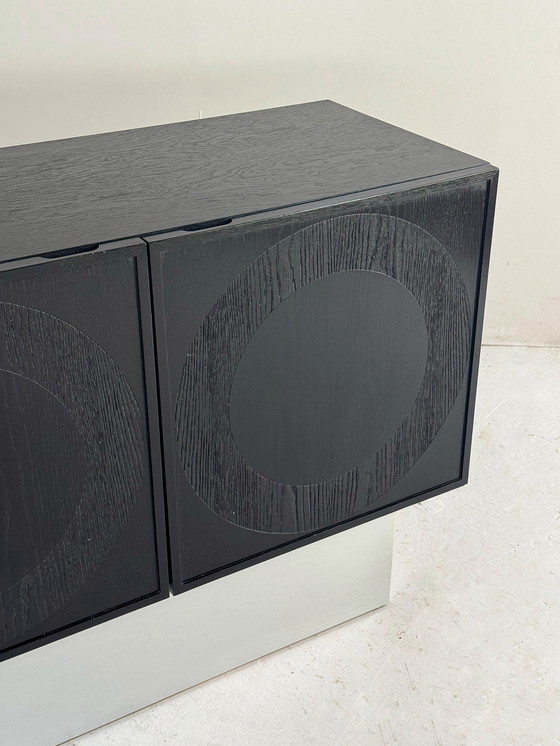 Image 1 of Zwart Brutalistisch Circulair Credenza, Musterring België