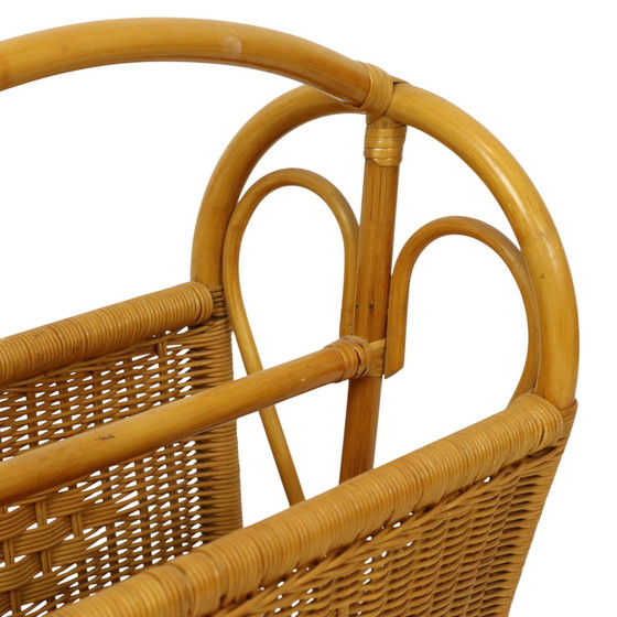 Image 1 of Revistero Boho de ratán y bambú