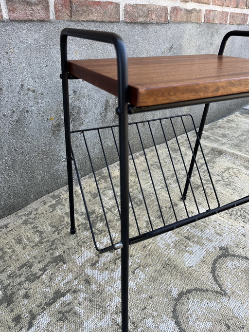 Table de lecture vintage avec plateau en teck