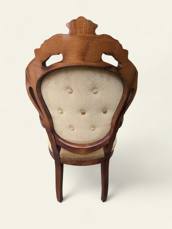 Image 1 of Rareté ! Chaise de salon baroque - chaise à accoudoirs vintage avec rembourrage, très bon état, pièce de collection rare