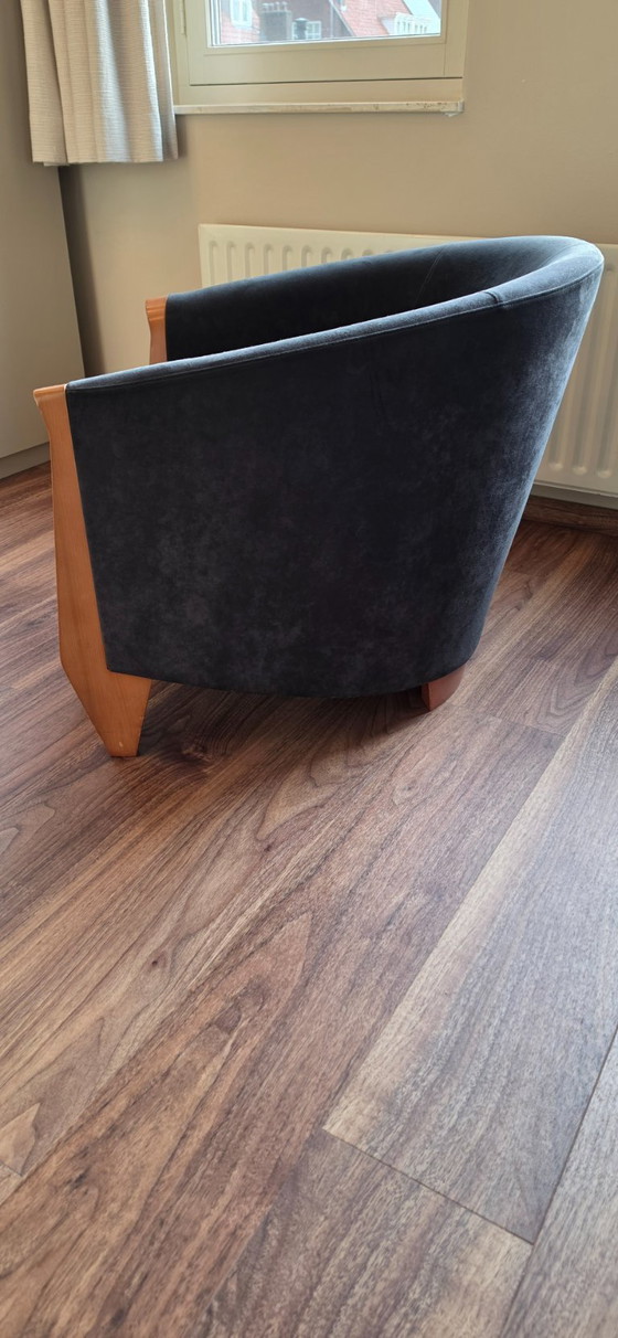 Molteni&C Cavatina alcantara nero, Poltrone, Tessile, Legno (foto 4 di 6)